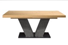 Kulissentisch >Komfort 2< in asteiche / graphit - 180x76x90cm (BxHxT)