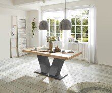 Kulissentisch >Komfort 2< in asteiche / graphit -...