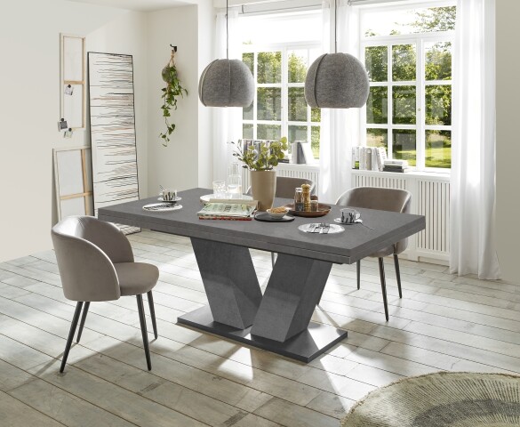 Kulissentisch >Komfort 2< in graphit  - 180x76x90cm (BxHxT)