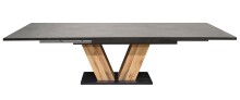 Kulissentisch >Komfort 2< in graphit / plankeneiche - 180x76x90cm (BxHxT)