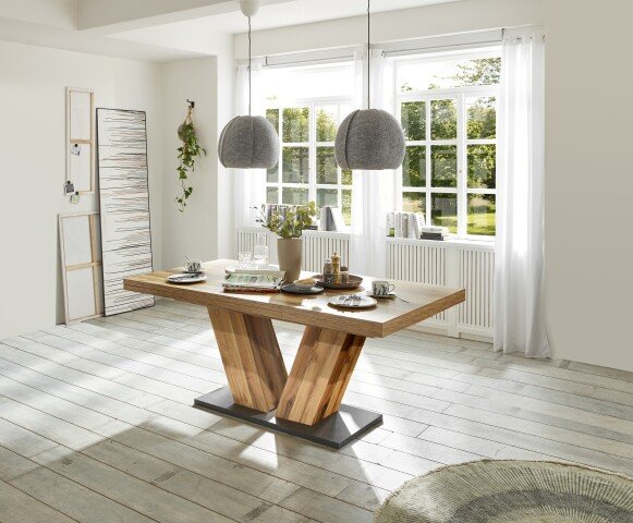 Kulissentisch >Komfort 2< in plankeneiche  - 180x76x90cm (BxHxT)