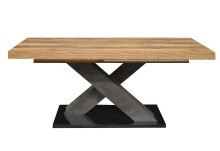 Kulissentisch >Komfort 2< in plankeneiche / graphit - 160x76x90cm (BxHxT)