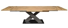 Kulissentisch >Komfort 2< in plankeneiche / graphit - 160x76x90cm (BxHxT)