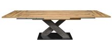 Kulissentisch >Komfort 2< in plankeneiche / graphit - 160x76x90cm (BxHxT)