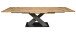Kulissentisch >Komfort 2< in plankeneiche / graphit - 160x76x90cm (BxHxT)