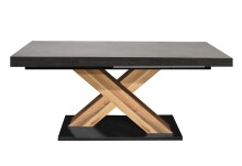 Kulissentisch >Komfort 2< in graphit / plankeneiche - 160x76x90cm (BxHxT)