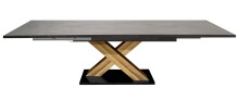 Kulissentisch >Komfort 2< in graphit / plankeneiche - 160x76x90cm (BxHxT)