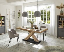 Kulissentisch >Komfort 2< in plankeneiche - 160x76x90cm (BxHxT)