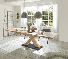 Kulissentisch >Komfort 2< in asteiche  - 180x76x90cm (BxHxT)