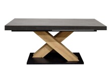 Kulissentisch >Komfort 2< in graphit / asteiche - 180x76x90cm (BxHxT)