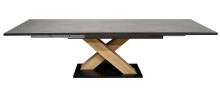 Kulissentisch >Komfort 2< in graphit / asteiche - 180x76x90cm (BxHxT)