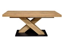 Kulissentisch >Komfort 2< in plankeneiche / asteiche - 180x76x90cm (BxHxT)
