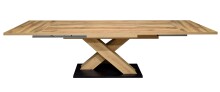 Kulissentisch >Komfort 2< in plankeneiche / asteiche - 180x76x90cm (BxHxT)