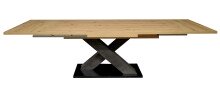 Kulissentisch >Komfort 2< in asteiche / graphit - 180x76x90cm (BxHxT)