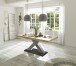 Kulissentisch >Komfort 2< in asteiche / graphit - 180x76x90cm (BxHxT)