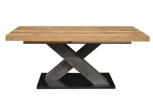 Kulissentisch >Komfort 2< in plankeneiche / graphit - 180x76x90cm (BxHxT)