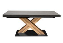 Kulissentisch >Komfort 2< in graphit / plankeneiche - 180x76x90cm (BxHxT)