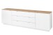 Lowboard >Core< in weiß supermatt Dekor, MDF, Spannplatte - 240x77x44cm (BxHxT)