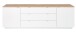 Lowboard >Core< in weiß supermatt Dekor, MDF, Spannplatte - 240x77x44cm (BxHxT)