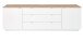 Lowboard >Core< in weiß supermatt Dekor, MDF, Spannplatte - 240x77x44cm (BxHxT)