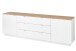 Lowboard >Core< in weiß supermatt Dekor, MDF, Spannplatte - 240x77x44cm (BxHxT)