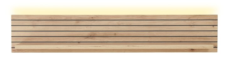 Wandboard >Core< in Artisan Eiche Dekor, MDF, Spannplatte - 120x22x23cm (BxHxT)