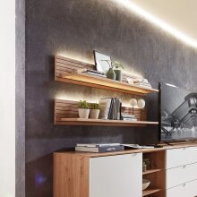Wandboard >Core< in Artisan Eiche Dekor, MDF, Spannplatte - 120x22x23cm (BxHxT)
