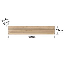 Wandboard >Core< in Artisan Eiche Dekor, MDF, Spannplatte - 120x22x23cm (BxHxT)