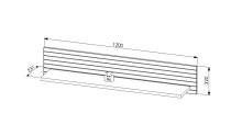 Wandboard >Core< in Artisan Eiche Dekor, MDF, Spannplatte - 120x22x23cm (BxHxT)