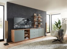 Wandboard >Core< in Artisan Eiche Dekor, MDF, Spannplatte - 38x120x22cm (BxHxT)
