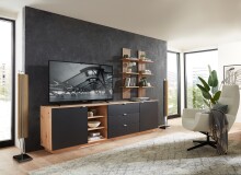 Wandboard >Core< in Artisan Eiche Dekor, MDF, Spannplatte - 38x120x22cm (BxHxT)