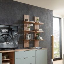 Wandboard >Core< in Artisan Eiche Dekor, MDF, Spannplatte - 38x120x22cm (BxHxT)