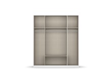 Drehtürenschrank >Davoa< in alpinweiß / Eiche Artisan / Spiegel - B/H/T: 181/210/54 cm