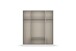 Drehtürenschrank >Davoa< in grau metallic / Eiche Artisan / Spiegel - B/H/T: 181/210/54 cm
