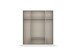 Drehtürenschrank >Davoa< in grau metallic / Eiche Artisan / Spiegel - B/H/T: 181/210/54 cm