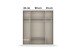 Drehtürenschrank >Davoa< in grau metallic / Eiche Artisan / Spiegel - B/H/T: 181/210/54 cm