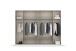 Drehtürenschrank >Davoa< in grau metallic / Eiche Artisan / Spiegel - B/H/T: 271/210/54 cm