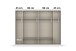 Drehtürenschrank >Davoa< in grau metallic / Eiche Artisan / Spiegel - B/H/T: 271/210/54 cm