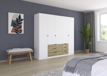 Drehtürenschrank >Davoa< in alpinweiß /...