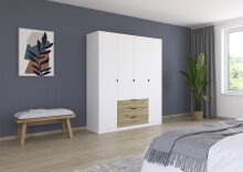 Drehtürenschrank >Davoa< in alpinweiß /...