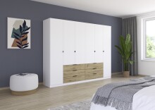 Drehtürenschrank >Davoa< in alpinweiß /...