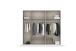 Drehtürenschrank >Davoa< in grau metallic / Eiche Artisan - 226x210x54 (BxHxT)