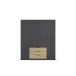 Drehtürenschrank >Davoa< in grau metallic / Eiche Artisan - 181x210x54 (BxHxT)