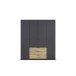 Drehtürenschrank >Davoa< in grau metallic / Eiche Artisan - 181x210x54 (BxHxT)