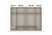 Drehtürenschrank >Davoa< in grau metallic / Eiche Artisan - 271x210x54 (BxHxT)