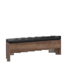 Sitzbank >Bellevue< in Schwarz Eiche/ Schlammeiche  - 165x54x34,8cm (BxHxT)