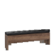 Sitzbank >Bellevue< in Schwarz Eiche/ Schlammeiche  - 165x54x34,8cm (BxHxT)
