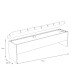 Sitzbank >Bellevue< in Schwarz Eiche/ Schlammeiche  - 165x54x34,8cm (BxHxT)