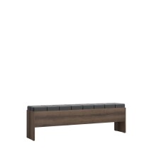 Sitzbank >Bellevue< in Schwarz Eiche/ Schlammeiche  - 185x54x34,8cm (BxHxT)