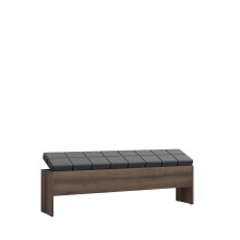 Sitzbank >Bellevue< in Schwarz Eiche/ Schlammeiche  - 185x54x34,8cm (BxHxT)